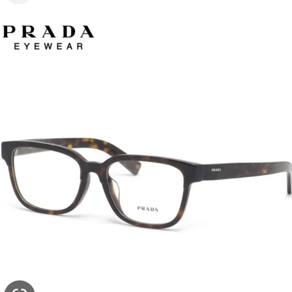 NEW MEN'S RECTANGLE HAVANA EYEGLASSES PRADA PR04YVF 2AU1O1 NEW PR 04YVF - Picture 1 of 7